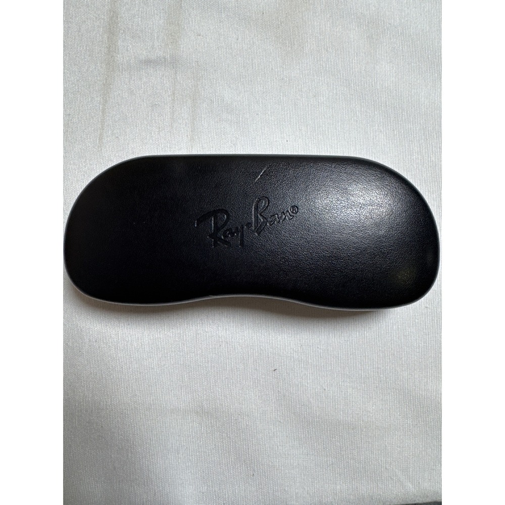 Ray-Ban Black Hard Clamshell Sunglasses Case Debossed Logo Eyewear Protector
